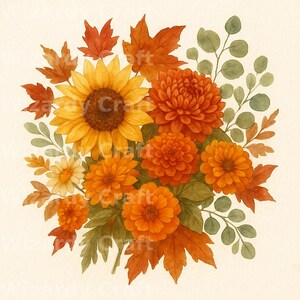 Fleurs botaniques – Lot de cliparts aquarelle (Ensemble de 10) | Fleurs botaniques peintes à la main PNG | Fleurs sauvages Cottagecore