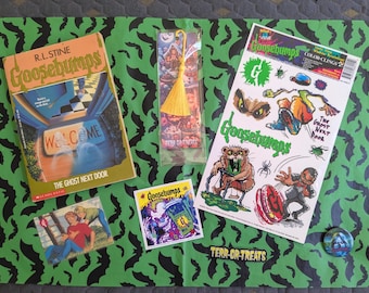 Goosebumps Ghost Next Door Vintage Set 1993 Book + Rare Collectibles Bundle