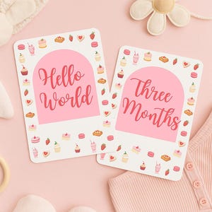 Cartes imprimables d'étape de bébé, étape mensuelle, souvenir imprimable de bébé, étape importante de bébé fille, téléchargement numérique, accessoire photo de bébé PNG