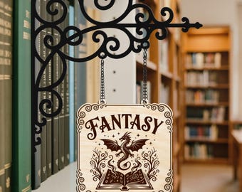 Personalized Book Genre Signs, Customized Bookshelf Genre Labels, Book Organization Decor, Gift For Book Lovers, Genre Markers, Book Divider