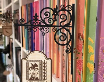 Customized Bookshelf Genre Sign, Personalized Library Tavern Decor, Book Lover Bookshelf Gift, Wood Book Sign