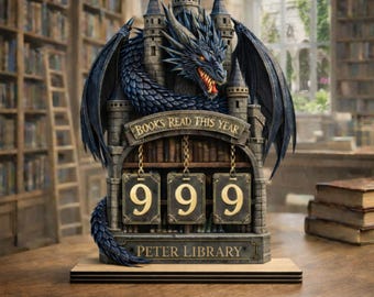 Reading Tracker for Book Lovers, Personalized Books Read This Year, Book Lovers Gift, Library Decor, Gift for Reader