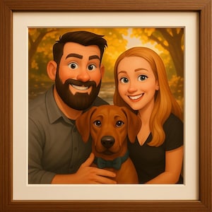 Cartoon Portrait from Photo, Custom Portrait, Family Drawing, Couple Portrait, Digital Download, Unique Gift, Custom Illustration, for Her