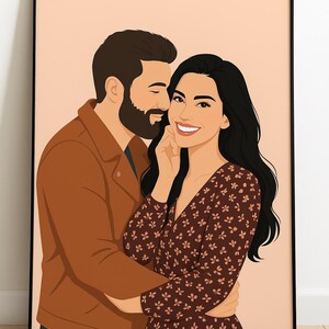 Couple Portrait, Faceless Portrait, Custom Illustration, Personalized Photo, Personalized Portrait, Boyfriend Gift, Girlfriend Gift