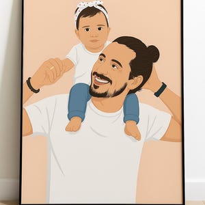 Gift for Man, Personalized Father Birthday Gift, Father’s Day Gift, Custom Gift for Dad Birthday, Cartoon Portrait for Dad, from Photo