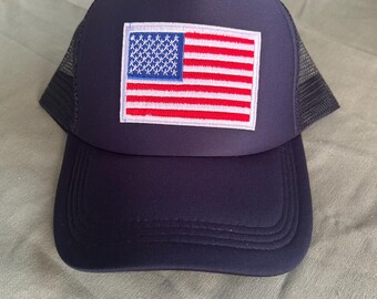 American Flag Trucker Hat