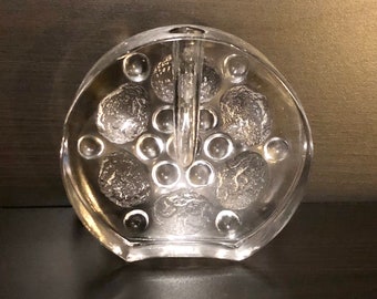 Walther Glass Bud Vase Solifleur Op Art Germany