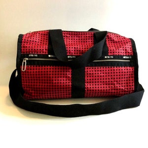 Lesportsac Bag Red and Black Checkered Etsy