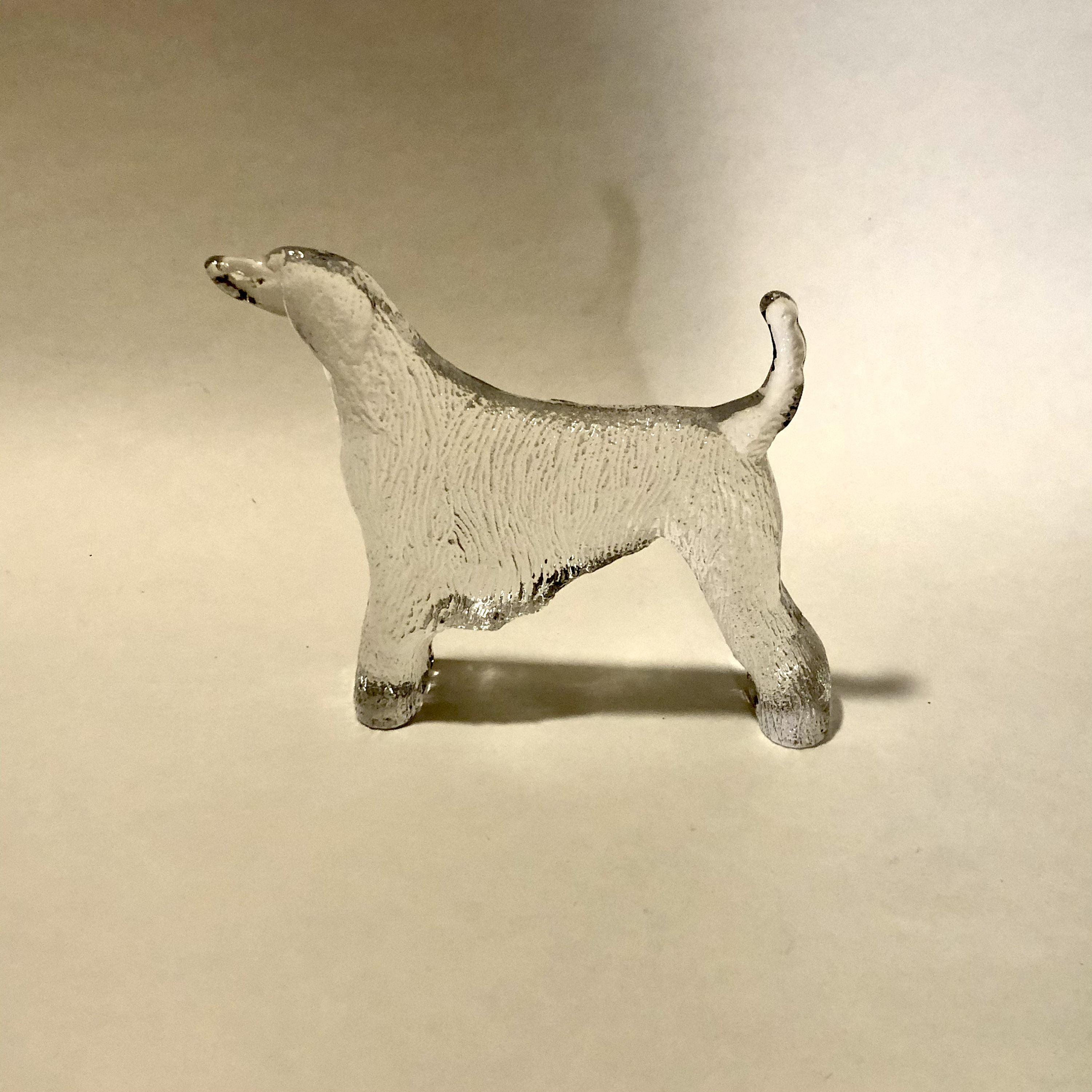 Art Blown Glass Figurine of the Afghan Hound dog Art Blown Glass Figurine of the Afghan Hound dog