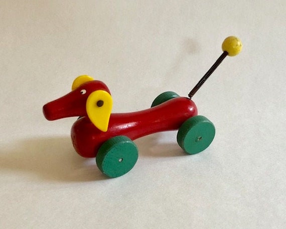 brio dachshund pull toy