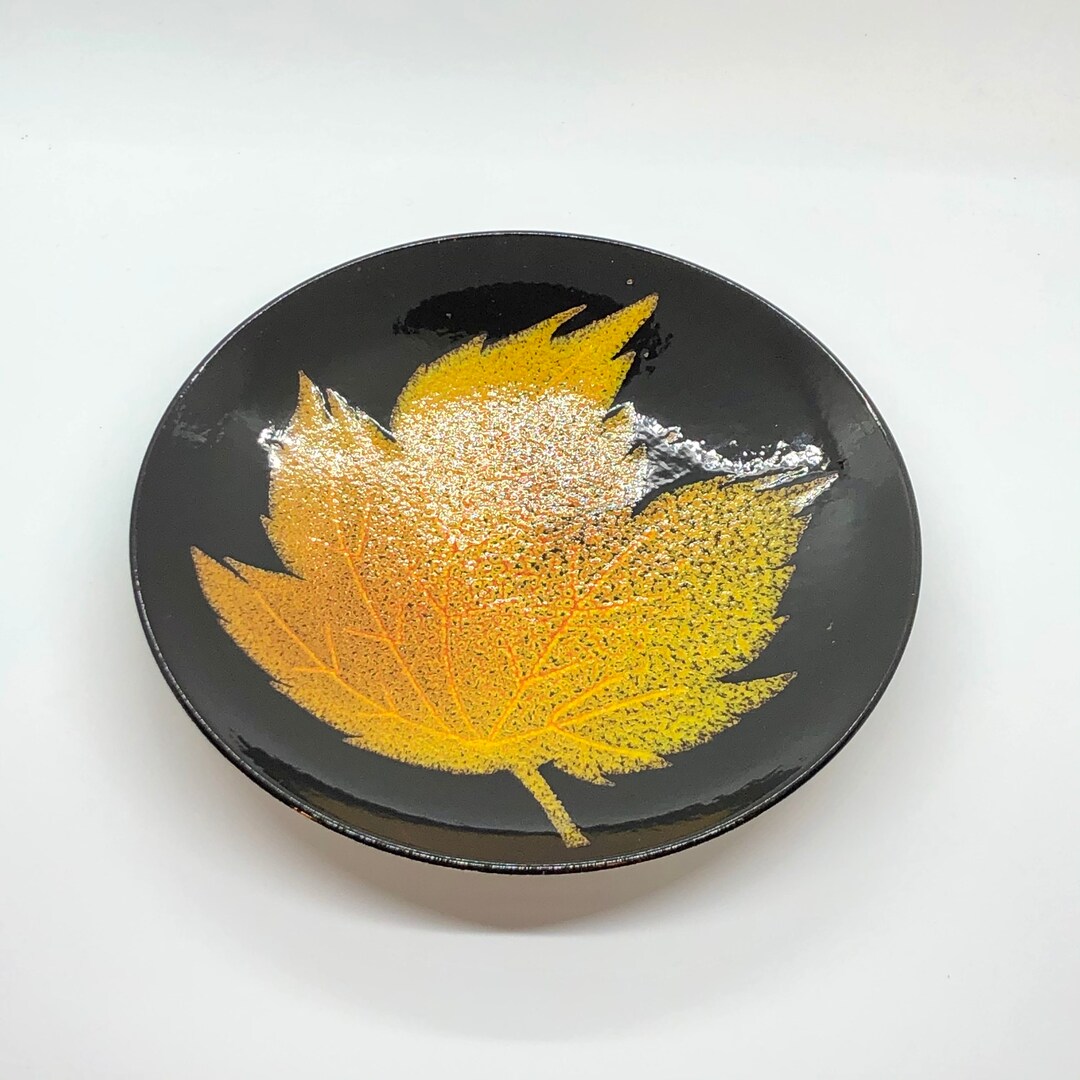 Poole Pottery Aegean Maple Leaf Plate Dish 3 England Etsy