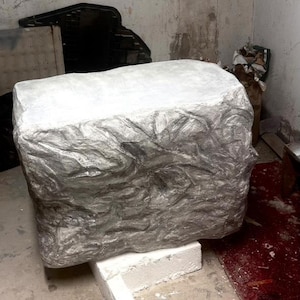 Rock-Shaped Concrete Coffee Table