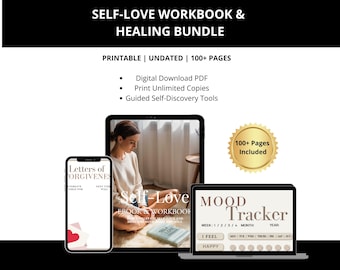 Self-Love Workbook & Mental Health Journal: Printable PDF for Healing