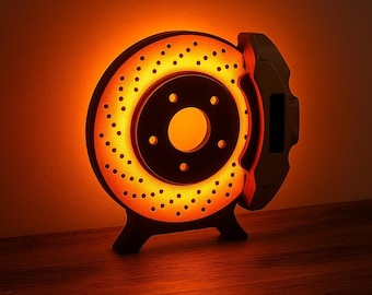 Brake Disc RGB LED Lamp – Glowing Rotor – Table Light – USB – Remote Control