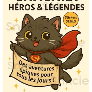 Chachibi Héros et légendes — Stickers kawaii à imprimer pour planner, journaling et enfants
