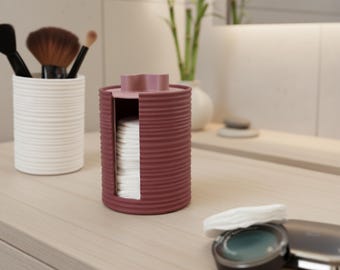 Porta dischetti struccanti Japandi personalizzabile dispenser dischetti struccanti Zen Accessori Bagno Design Moderno Bagno Rilassante