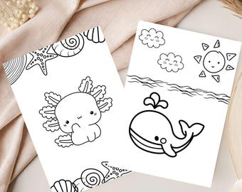 Creative Sea Life Coloring Pages for Kids - Digital Download