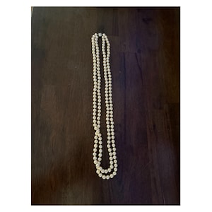 Collier de perles véritables vintage en argent sterling 925 avec fermoir deux rangs