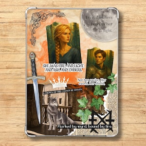 Throne of glass inspired kindle insert, Kindle insert for clear case, Printable kindle accessories, Digital download kindle decal