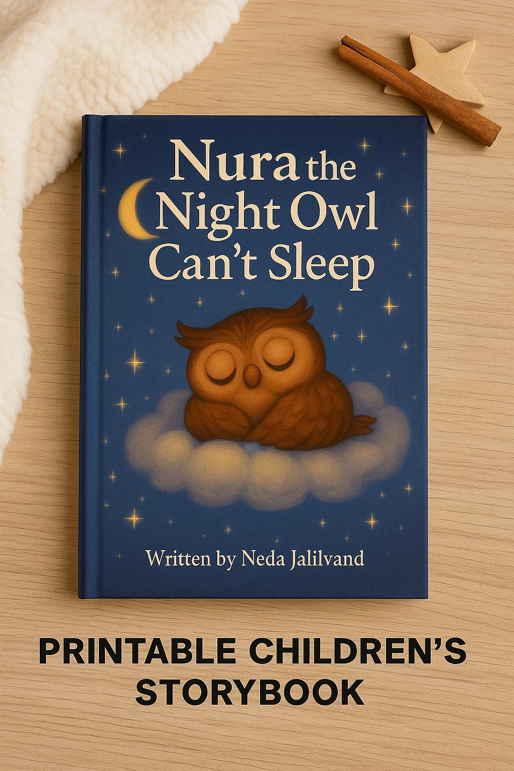 Nura the Night Owl &ndash; A Bedtime Story for Peaceful Sleep | Digital Kids Book PDF | Printable fo