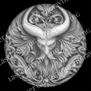 Máscara de profundidad Evil Viking para láser y CNC