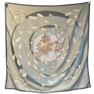Vintage Hermès &quot;Calle Calle Au Gré du Vent&quot; Silk Scarf – Designed by Dimitri Rybaltchenko | Flight & Freedom Theme | 100% Silk Carré