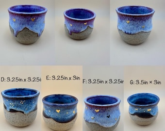 Mini vaso con smalto a goccia / Vaso in ceramica fatto a mano / Piccolo vaso per piante grasse / Decorazione per la casa in stile boho / Pezzo unico