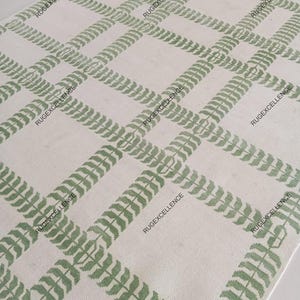 9x12 Modern Turkish olive green with cream Oushak Made to Order (In Any Size!) Geometric Knotted Modern Oushak rug/large area muted rug