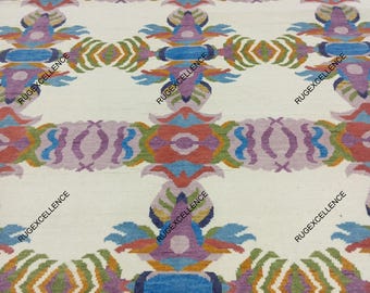 Hand Knotted Oushak Rug 8x10: Modern Turkish Wool Area Rug