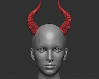 Corna di demone e drago – Corna curve per costumi fantasy per la stampa 3D