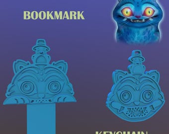 Kpop Demon Cat – bladwijzer- en sleutelhangerset | 3D-afdrukbare fanart