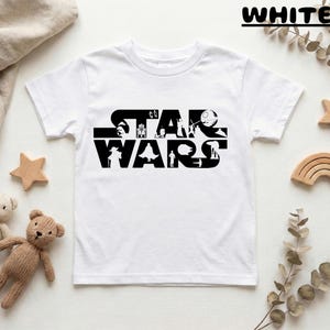 Star Wars Kids Shirt Bodysuit, Baby Yoda Graphic Tee, Cute Toddler Galaxy Shirt, Space Movie Inspired Kids Outfit Gift image 1
