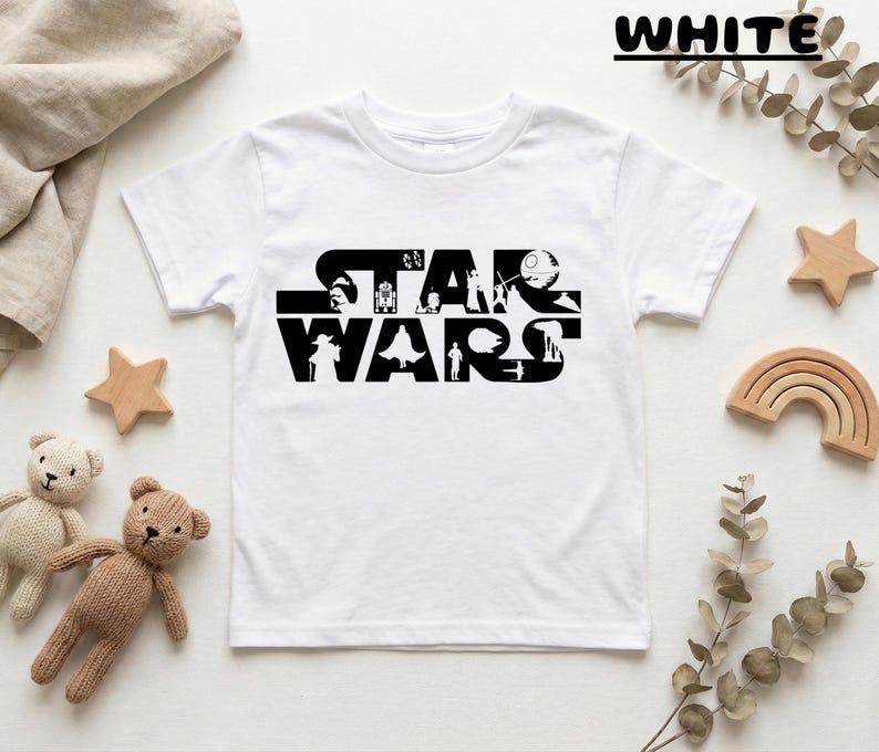 Star Wars Kids Shirt Bodysuit, Baby Yoda Graphic Tee, Cute Toddler Galaxy Shirt, Space Movie Inspired Kids Outfit Gift image 1