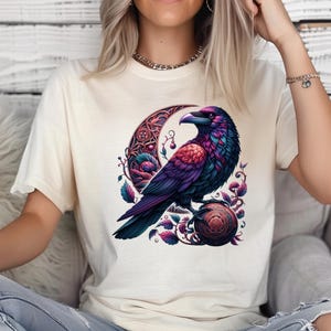Comfort Colors® Black Bird Shirt, Funny Crow, F-Caw-F Shirt, Black Crow Tee, Halloween Raven Tee, Halloween Comfort Colors Crow Shirt S030