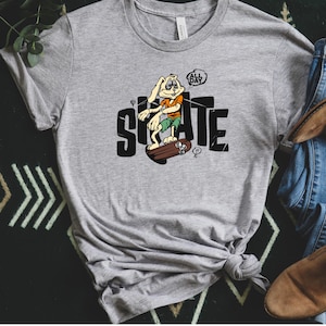 Cool Skateboarding Bunny Tee, Urban Skate Shirt, Fun Skateboard Graphic, Casual Streetwear, All Day Skate, Youth Skateboard Apparel m364