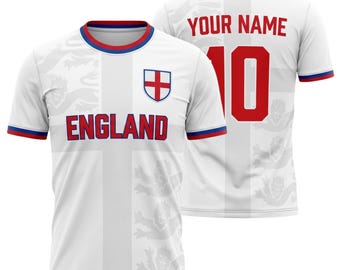 Custom England Football Jersey, Personalized English Soccer Shirt for Fans