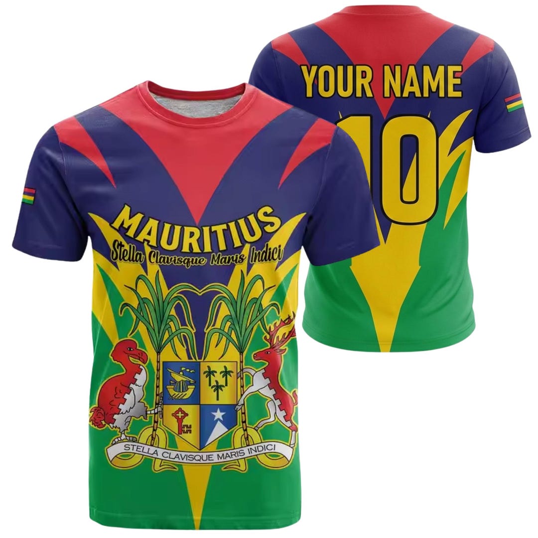 Personalized Mauritius Jersey Shirt, Custom Name Number Fan Tee
