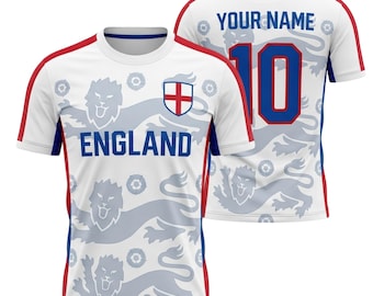 White Soccer Jersey England Owen Number 10 | Vintage Sports Shirt