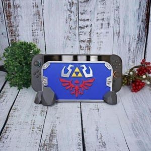 Interchangeable Fantasy Console Dock Cover: Mythical Hero Gamer Setup Gift