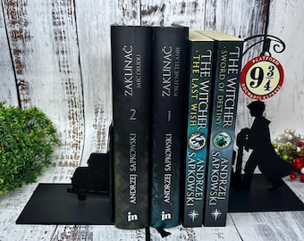 Fantasy Wizard boekensteunen, magische boekenhouder voor planken, Dark Wizard Reading decor cadeau