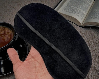 Black Breathable, Skin-Friendly Comfort ! Black Handmade Adjustable Eye Mask for Sleeping