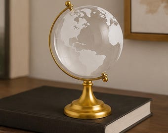 Mini World Globe Desk Decor, Home Decor Accessory 4 Inch
