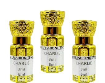 Natürliche Charlie Parfümöl Attar: Lang anhaltende Unisex Duft (Alkoholfrei) 3ml 6ml