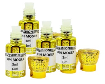 Natural Ruh Mogra Oil Attar: alcoholvrij jasmijnparfum 3 ml, 6 ml