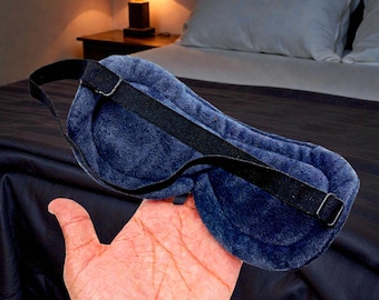 Breathable, Skin-Friendly Comfort ! Grey Handmade Adjustable Eye Mask for Sleeping