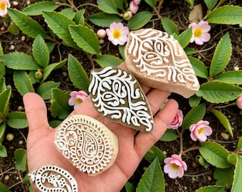 Multi Indian Handmade Wood Block Printing Stamps