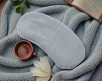 Breathable, Skin-Friendly Comfort ! Grey Handmade Adjustable Eye Mask for Sleeping