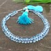 Natural Sky-Blue Topaz 5-6mm Faceted Drops Briolette Beads / Approx 105 pieces on 8 Inch long strand / JBC-ET-149013