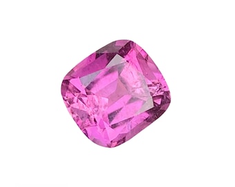 Natural Reddish  Purple Tourmaline: 2.65 Carat – Sparkling Cushion Cut Loose Gemstone for Fine Jewelry