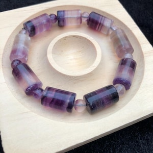 Stretchable 10 mm Fluorite Bracelet - Grounding And Protection Crystal Jewellery, One-Size-Fits-All